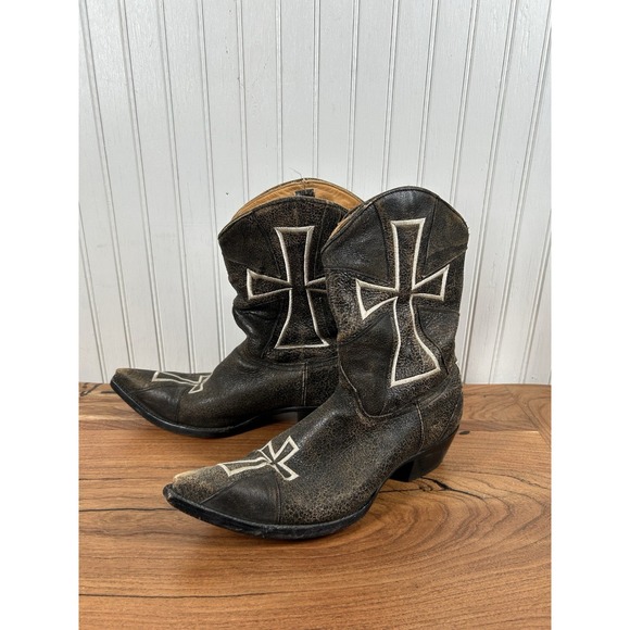 Old Gringo Other - Old Gringo Womens 9B Brown Distressed Leather Cross Cowboy Boots